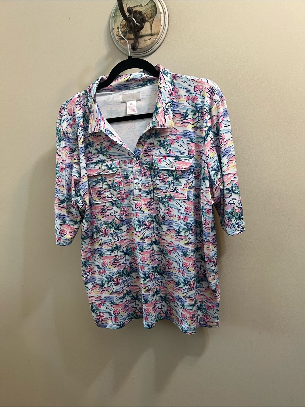 Stella Parker Women's 3button V-neck with 2 front button pockets Size XL